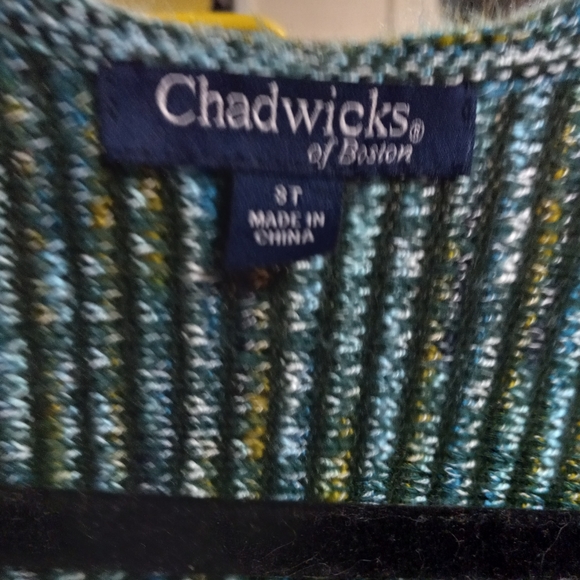 Long cardigan. Marled turquoise, geen and more. New. Size small. - Picture 4 of 11